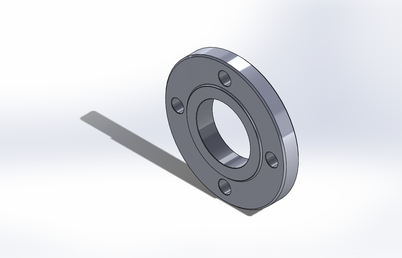 Flange structure CAD model sample